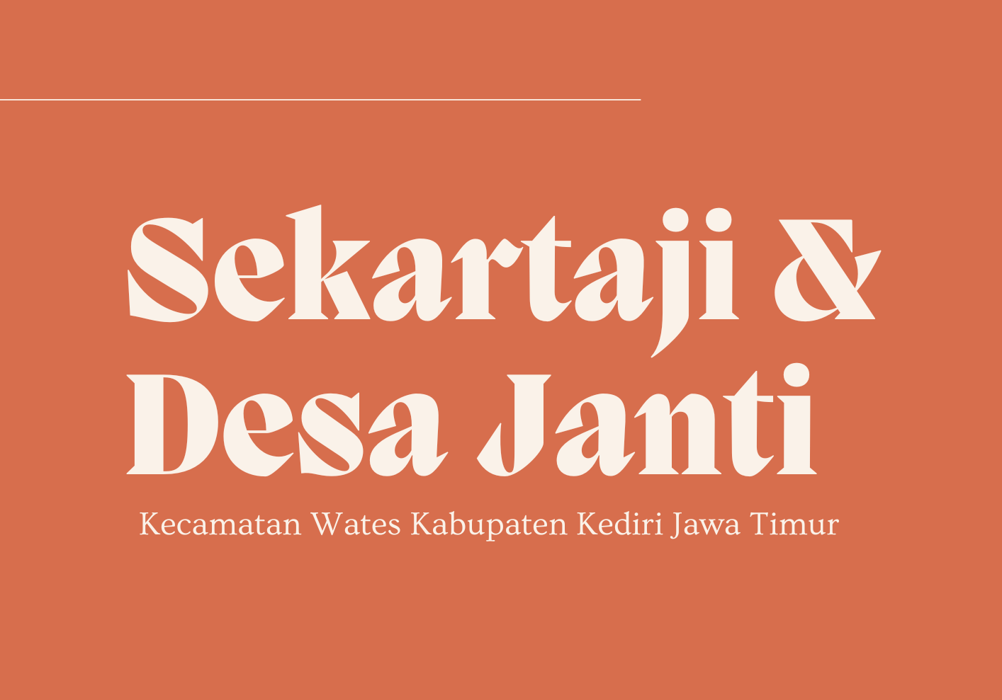 Sekartaji dan Desa Janti